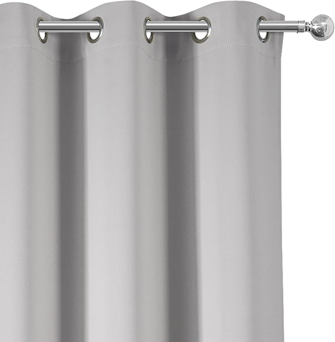 Light Grey Blackout Curtains 34 x 63 Inch Length/Set of 2 Curtain - Image 7