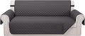Reversible 4 Seater Sofa Cover 91" Large, Dark Grey | Couch Cover Furniture by LuxshareHome