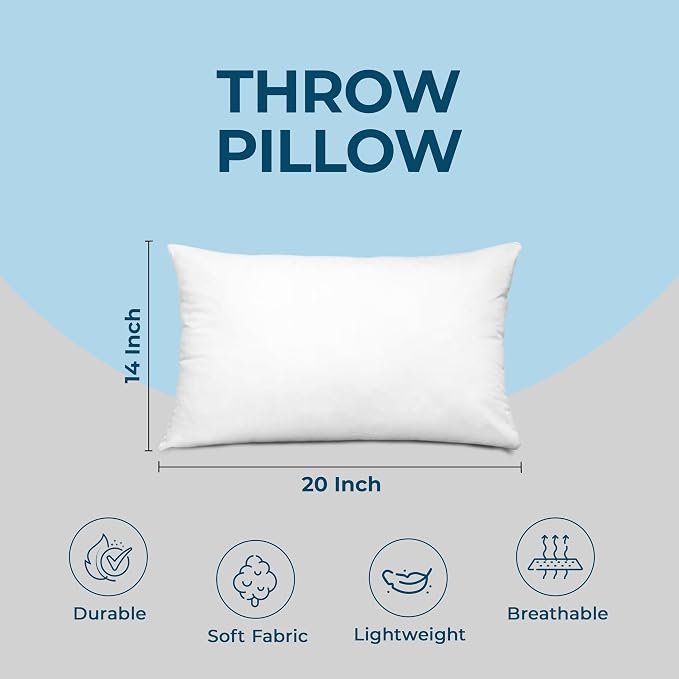Utopia Bedding Throw Pillows, Decorative 14x20 Pillow Inserts - Image 4