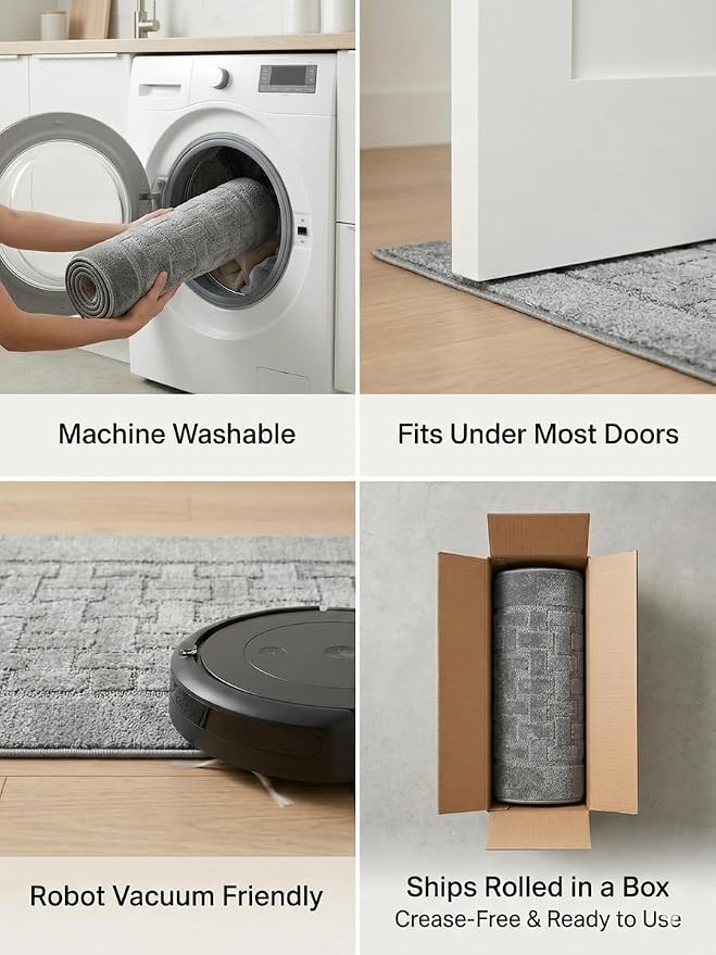 Runner Rug 7 ft, Non-Slip Washable Rug, Rubber Backing, Rolled in Box, Custom - Image 6