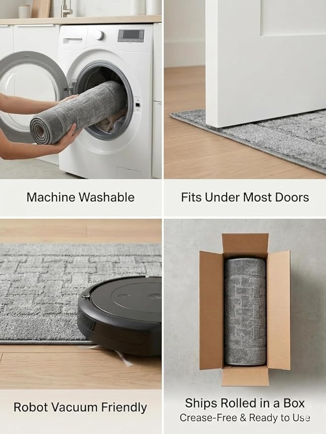 Runner Rug 4 ft, Non-Slip Washable Rug, Rubber Backing, Rolled in Box, Custom - Image 6