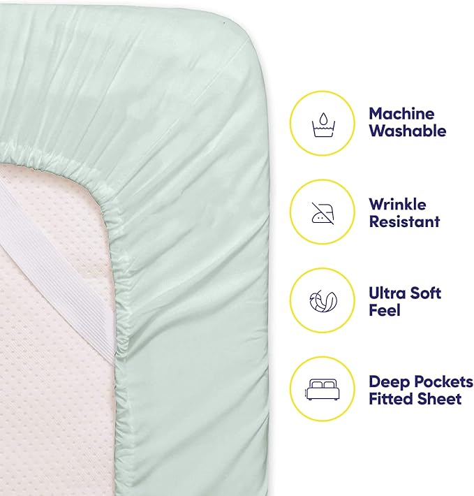 Twin Size Bed Sheets - 4 Piece 1500 Supreme Collection Fine Brushed Microfiber Deep Pocket Twin Sheet Set Bedding - 1 EXTRA PILLOW CASES, GREAT VALUE, Twin, Mint