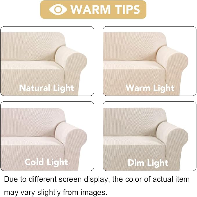 H.VERSAILTEX Stretch Couch Cover Loveseat Covers - Image 3