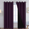 Yakamok Dark Purple 100% Blackout Curtains 84 Inches Long 52" Wide 2 Panels | by Yakamok