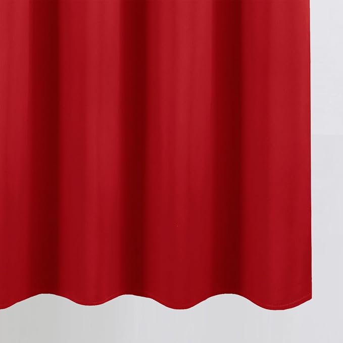 Blackout Curtains 52 x 90 Inch Long Bright Red Curtains Set of 2 Panels Room - Image 8