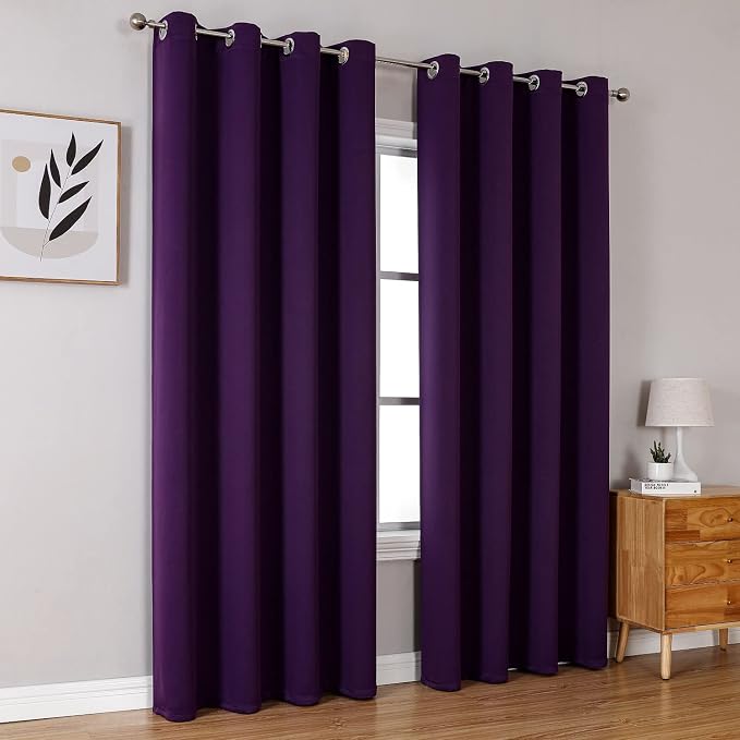 ChrisDowa Blackout Curtains for Bedroom and Living Room 84 Inches Long | 2 - Image 6