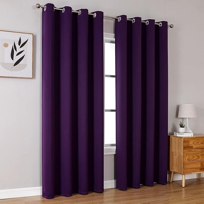 ChrisDowa Blackout Curtains for Bedroom and Living Room 80 Inches Long | 2 - Image 6
