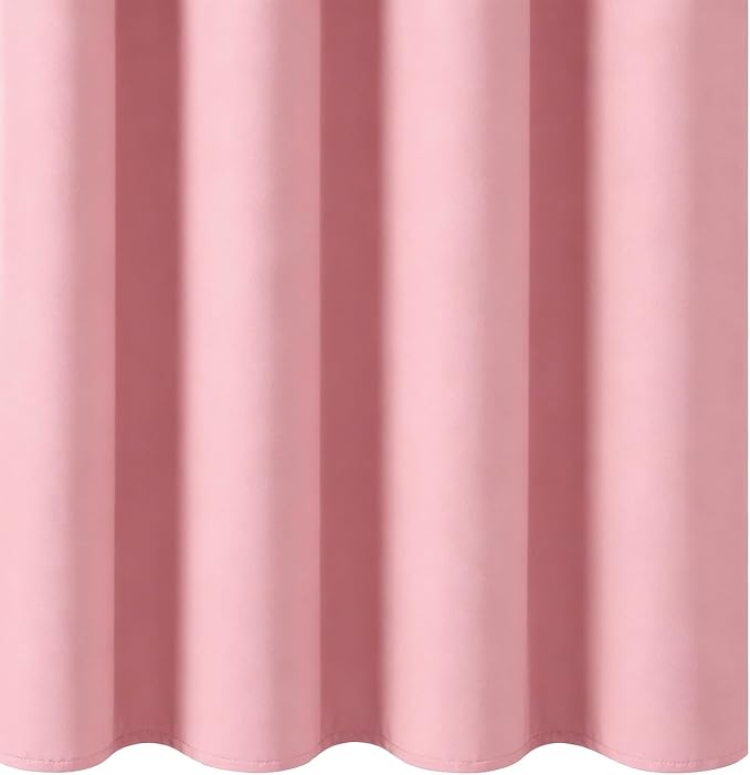 Baby Pink Bedroom Blackout Curtains/52 x 84 Inch Long/Set of 2 Curtain - Image 8