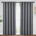 Yakamok Grey Room Darkening Curtains 62x96 inch Gray Grommet-Living Room | 2 by Yakamok