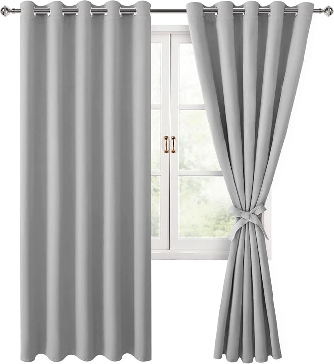 Blackout Curtains for Bedroom, 60 x 84 Inch, 2 Panels | Thermal Insulated & by Hiasan