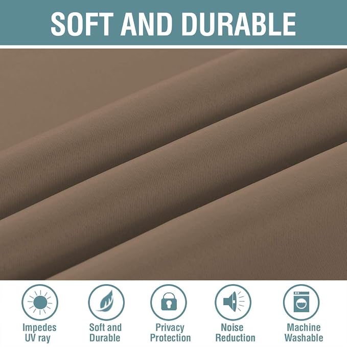 H.VERSAILTEX Blackout Patio Curtains 100 x 90 Inches - Image 4