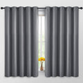 Yakamok Grey Room Darkening Curtains 62x63 inch Gray Grommet-Living Room | 2 by Yakamok