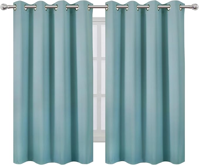 Stone Blue Thermal Blackout Curtains/52 x 54 Inch/Set of 2 Panels Room - Image 2