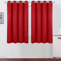 Blackout Curtains 66 x 54 Inch Long Bright Red Curtains Set of 2 Panels Room by Lemomo