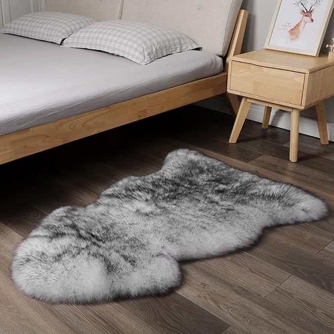 IRIWOOL Premium Genuine Fur Sheepskin Rug Real Australia Sheepskin Natural - Image 2