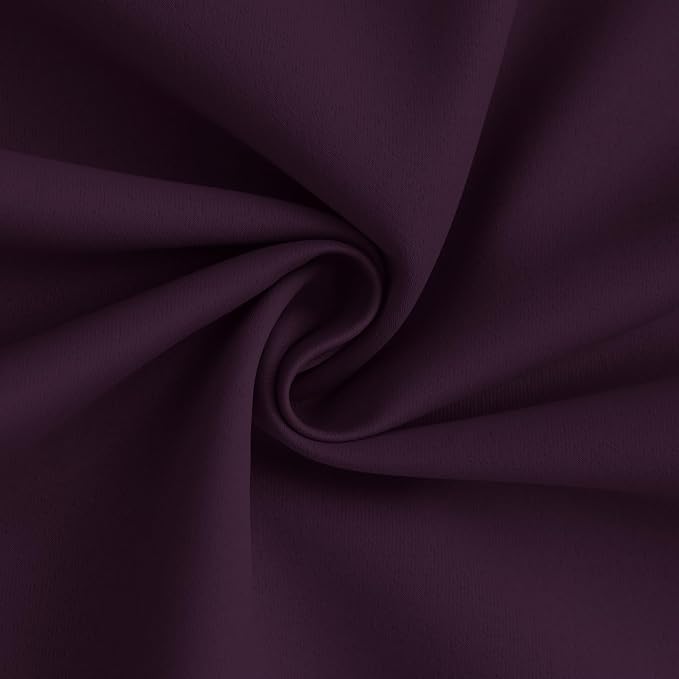 Yakamok Dark Purple 100% Blackout Curtains 84 Inches Long 40" Wide 2 Panels | - Image 3