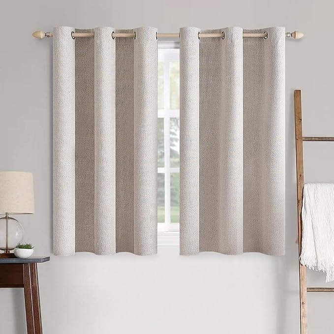 MIULEE 100% Blackout Linen Curtains by MIULEE