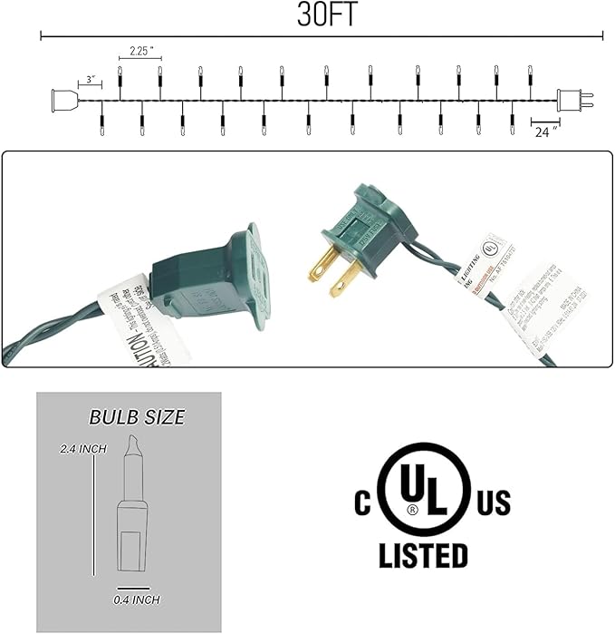 Dazzle Bright Christmas Mini String Lights, 30FT 150 Incandescent Light Up Fairy Lights with UL Certified Xmas Decorations for Indoor Outdoor Yard Party Christmas Tree Decor (Multi-Colored, 1)