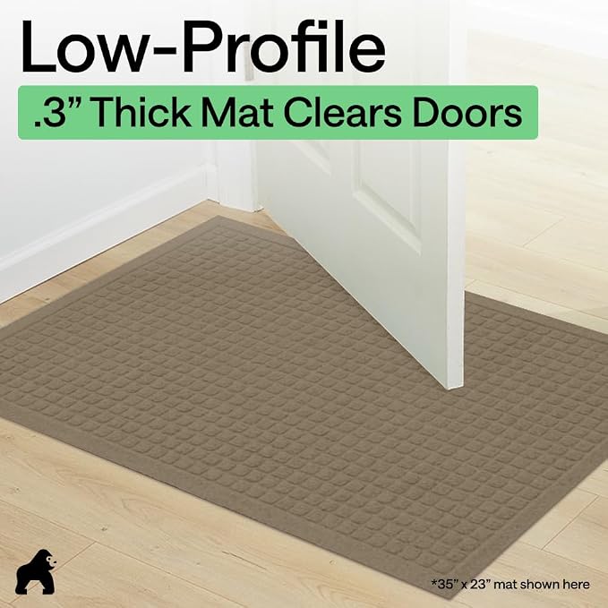 GORILLA GRIP® Ultra Absorbent Front Door Mat Outside Entrance, Traps Dirt and - Image 8