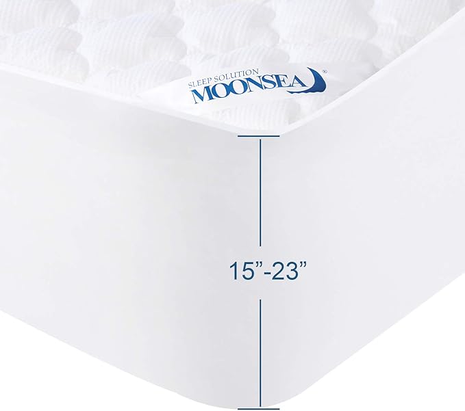 Twin Mattress Pad Cover Air Mattress Topper, Pillow Top Twin Size Quilted Fitted Mattress Protector for Kids, Super Soft Breathable and Noiseless Down Alternative Fiber (15-23'' Deep Pocket)