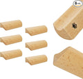 6Pcs Unfinished Wood Solid Furniture Pulls Handles,Unfinished Unpainted Paintable Wooden Handles Cupboard Closet Drawer Handle Pull,Length 3.54",Hole Dis.2.52"