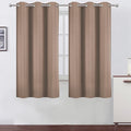Cappuccino Blackout Curtains 34 x 63 Inch Length/Set of 2 Curtain by Lemomo