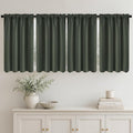 MIULEE Set of 4 Short Bedroom Blackout Curtains 54 Inch Long Dark Mallard | by MIULEE