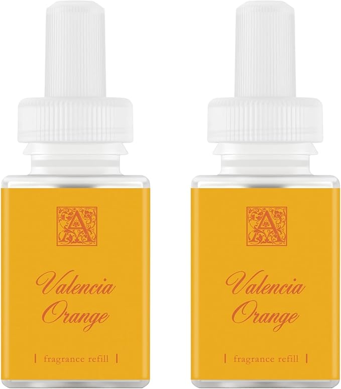 Pura & Aromatique Home Scent Refill - Smart Home Air Diffuser Fragrance - Up to 120-Hours of Luxury Fragrance per Refill - Household Essential - Clean Diffuser - 2 Pack - Valencia Orange