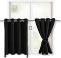 RV Blackout Curtains for Bedroom 52 x 30 Inches Long Black 2 Panels | Thermal by Hiasan