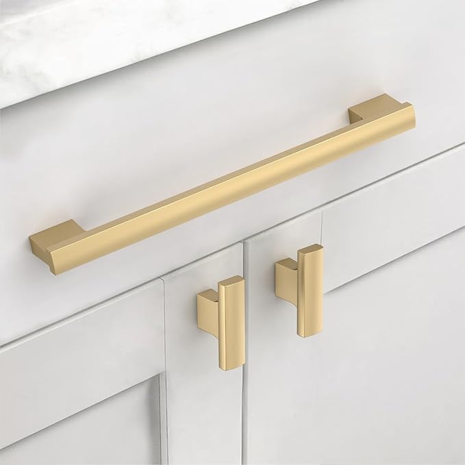 Asidrama 10 Pack 10 Inch(254mm) Champagne Bronze Cabinet pulls Kitchen Cabinet Handles, Kitchen Cabinet Hardware for Cupboard Drawer Pulls