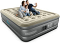 iDOO Air Mattress Queen with Built in Pump, Inflatable Mattress Queen Size, 18" Raised Blow up Mattress for Camping, Guests, Portable & Waterproof Air Bed, Colchon Inflable