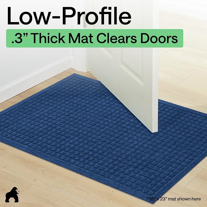 GORILLA GRIP® Ultra Absorbent Front Door Mat Outside Entrance, Traps Dirt and - Image 9
