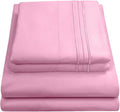 Queen Size Bed Sheets - Breathable Luxury Sheets with Full Elastic & Secure Corner Straps Built In - 1800 Supreme Collection Extra Soft Deep Pocket Bedding Set, Sheet Set, Queen, Pink