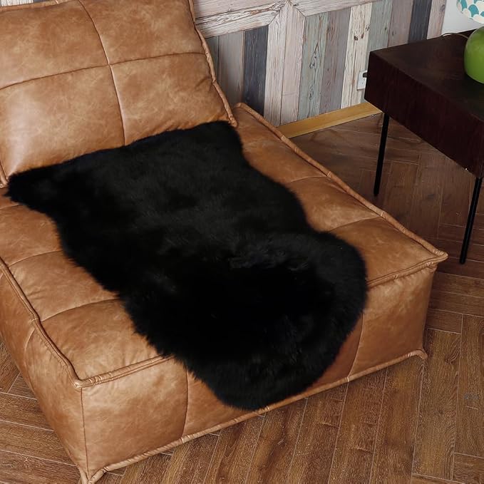 IRIWOOL Premium Genuine Fur Sheepskin Rug Real Australia Sheepskin Natural - Image 6