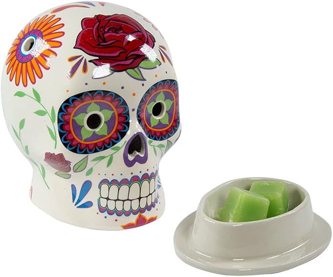 Scentsationals Day of The Dead Collection Flor De Muerto Wax Melt Warmer - Candle Wax Melter for Fragrance Cubes and Tarts