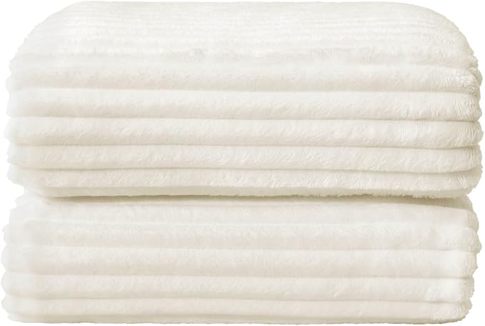 BEDELITE 3D Ribbed Jacquard Cream Blankets Queen Size - Image 8