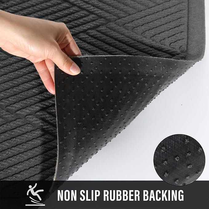 Sturdy Front Door Mat, Absorbent Muddy Dirt Resist Welcome Door Mats Outdoor - Image 4