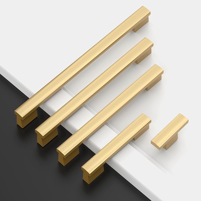 Asidrama 10 Pack 10 Inch(254mm) Champagne Bronze Cabinet pulls Kitchen Cabinet Handles, Kitchen Cabinet Hardware for Cupboard Drawer Pulls