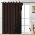 Yakamok Brown 100% Blackout Patio Door Curtain Panels W100 x L84, 1 Panel | by Yakamok