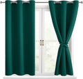 Blackout Curtains for Bedroom, Hunter Green, 42 x 45 Inch, 2 Panels | Thermal by Hiasan