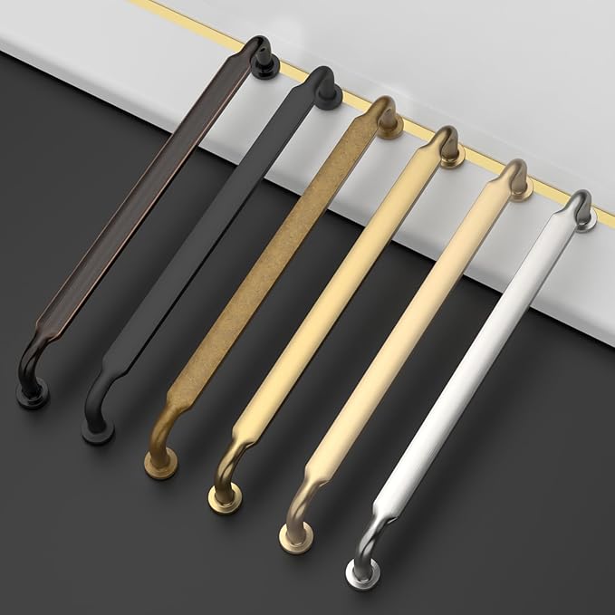Asidrama 20 Pack 7.5 Inch(192mm) Brushed Brass Kitchen Cabinet Handles, Cabinet Pulls Kitchen Cabinet Hardware for Cupboard Drawer Pulls