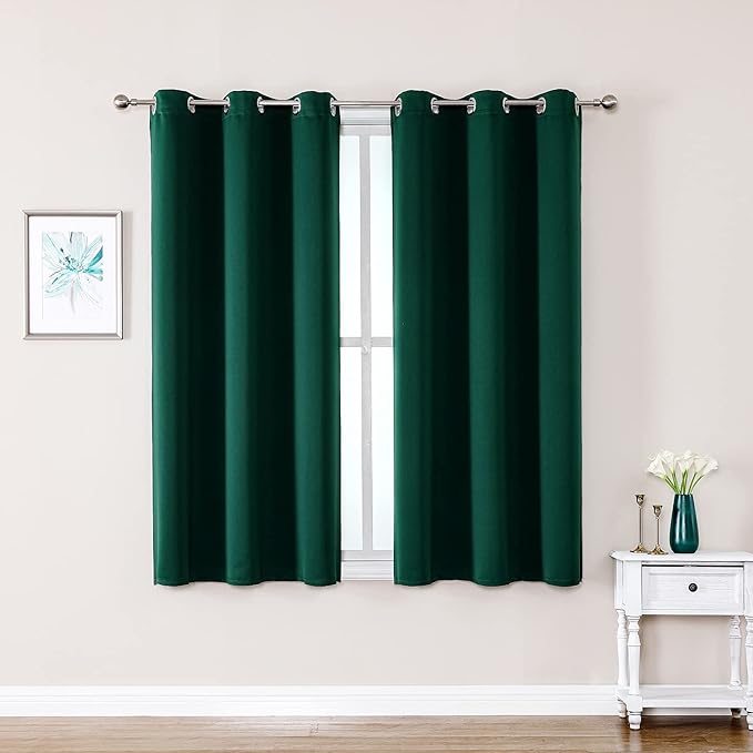 ChrisDowa Blackout Curtains for Bedroom and Living Room 50 Inches Long | 2 by ChrisDowa