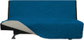 Easy-Going Reversible Couch Cover, Large Futon Sofa, Peacockblue/Beige | by Easy-Going