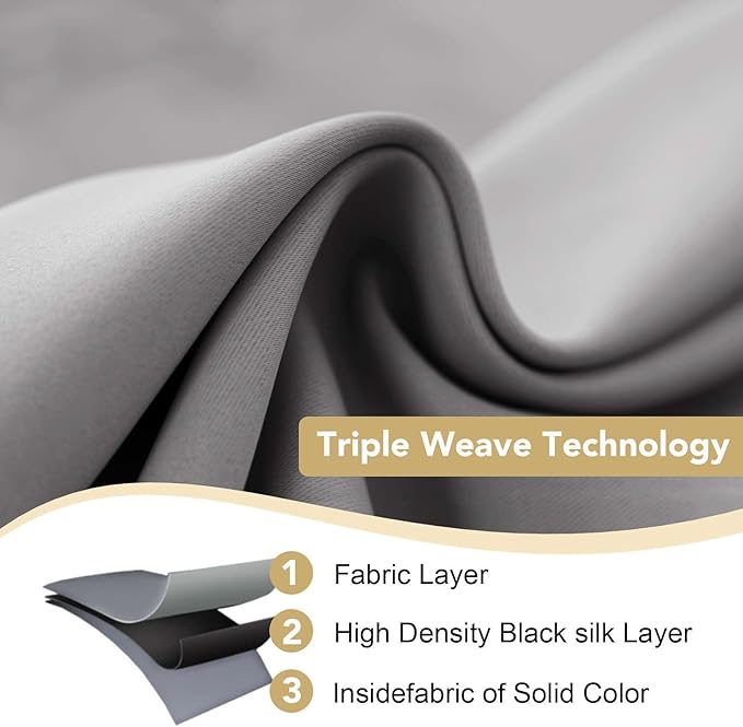 H.VERSAILTEX Three Pass Microfiber Blackout Thermal Insulated Grommet Panels - Image 3