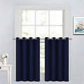 Yakamok Navy Blue Room Darkening Window Curtains 52x36 Inch by Yakamok