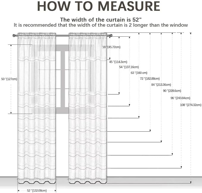 SpaceDresser Basic Rod Pocket Sheer Voile Window Curtain Panels Red 1 Pair 2 - Image 7