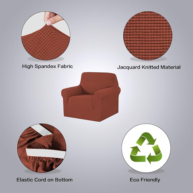 H.VERSAILTEX Stretch Armchair Slipcover Couch Cover Furniture Protector High - Image 6