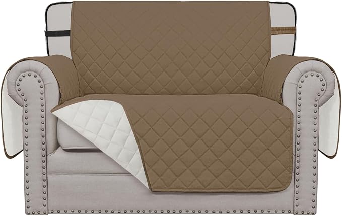 Easy-Going Reversible Couch Cover, Chair 30 in, Camel/Ivory | Machine Washable by Easy-Going