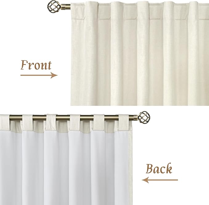 Short Linen Blackout Curtains 30 Inches - Image 7