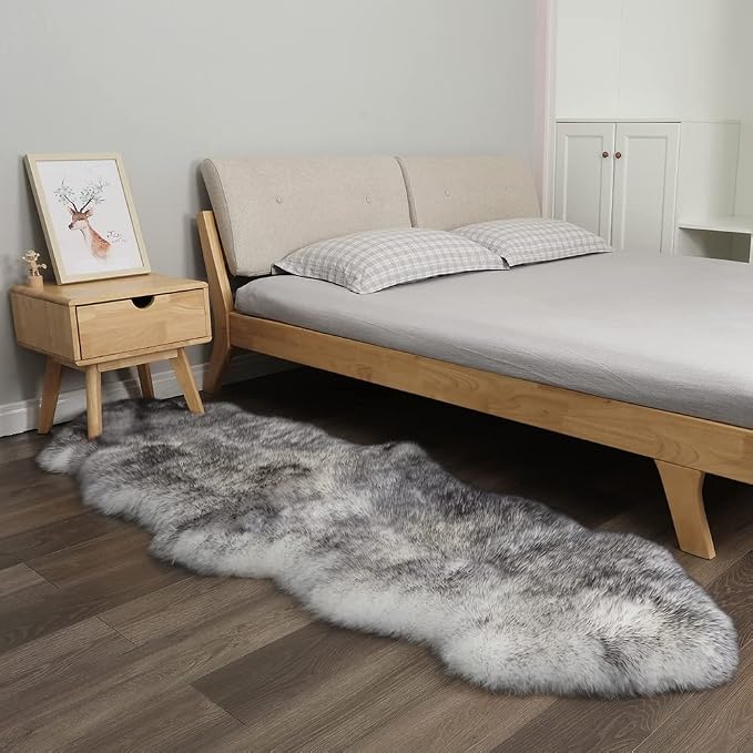LLB Genuine Sheepskin Area Rug Wool Rug Fur Carpet Fluffy Shaggy Fur Rug - Image 4